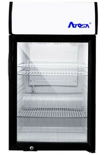 Atosa CTD-3S 18.1" 1-Glass Door Countertop Refrigerator Merchandiser | 2.4 Cu. Ft.