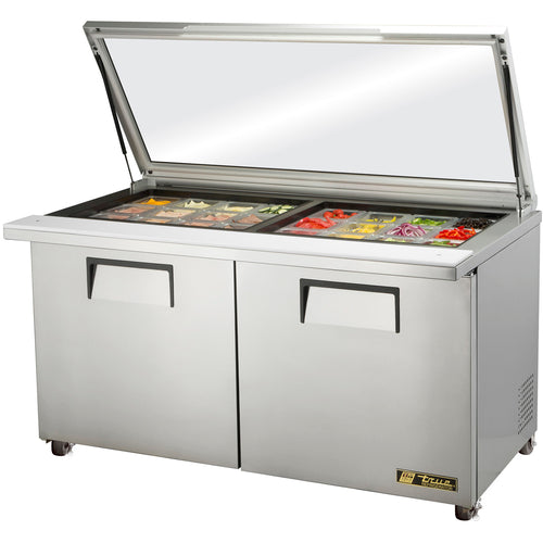 True Mfg. TSSU-60-24M-B-ST-FGLID-HC Mega Top Sandwich / Salad Prep Table