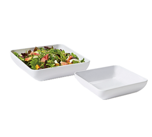G.E.T. Midtown CS-9236-W White 2.3 qt Square Melamine Serving Bowl