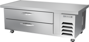 Beverage Air WTRCS60HC-64 64" 2 Drawer Worktop Chef Base Refrigerator | 11.55 Cu. Ft.