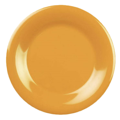 Thunder Group CR006YW Yellow 6 1/2" Wide Rim Plate | Case of 12