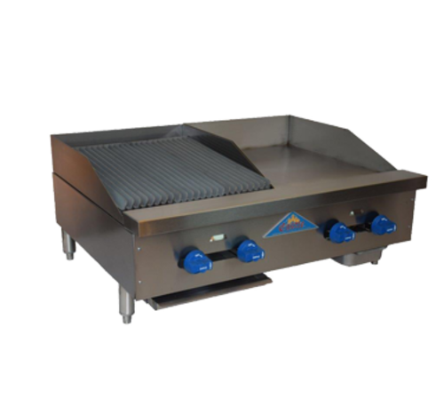 Comstock-Castle FHP36-18-1.5LB 36" Countertop Gas Griddle & Charbroiler Combo | 76,000 BTU