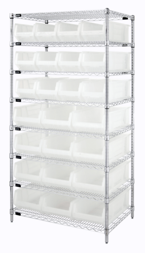 Quantum WR8-950952CL Shelving Unit, Wire