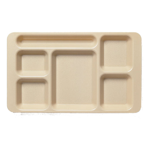 Cambro 1596CW Camwear 6 Compartment Eco-safe Tray | 9" x 15"