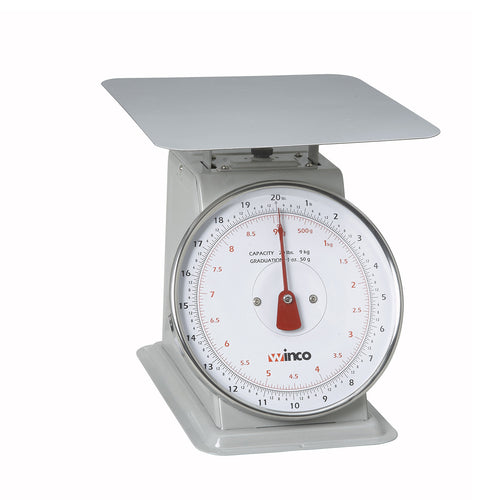 Winco SCAL-820 20 lb. x 1 oz. Portion Scale | 8" Dial