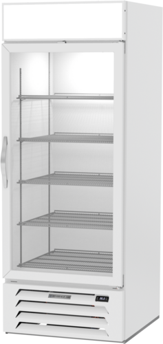 Beverage Air MMR27HC-1-W 30" 1 Swing Glass Door White Merchandiser Refrigerator | 25.97 Cu. Ft.