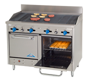 Comstock-Castle F3218-4RB 48" Gas Charbroiler Range w/ (2) Space Saver Ovens | 180,000 BTU