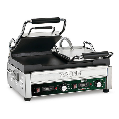 Waring WFG300T 17" Smooth Dual Cast Iron Sandwich Grill w/Timer