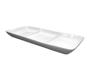 International Tableware FA3-120 12-1/2" x 5" Compartment Plate | Case of 36