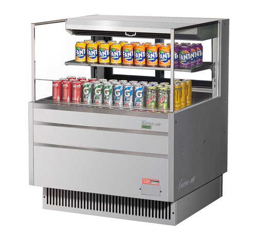 Turbo Air TOM-36L-UFD-W(B)-2S-N Open Air Merchandiser