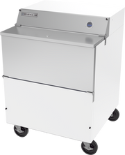 Beverage Air SMF34HC-1-W 34" White Single Sided Forced Air Milk Cooler | 8 Crate Capacity