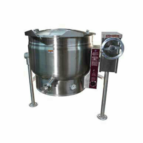 Crown Steam ELT-40F Electric Full Jacket Tilting Steam Kettle | 40 Gal. Capacity