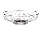 Tablecraft 4171 Chalet 7.5" Oval Chrome Wire Basket