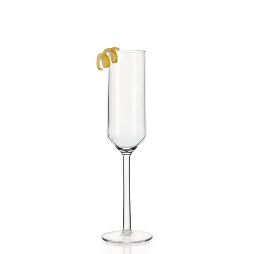 G.E.T. SW-1462-CL Via Clear 6 oz Plastic Champagne Glass | Case of 24