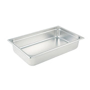 Winco SPJL-104 Full-Size Stainless-Steel Steam Table Pan | 4" Deep