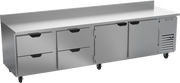 Beverage Air WTRD119AHC-4 119" 4 Drawer 2 Door Worktop Refrigerator | 40.12 Cu. Ft.