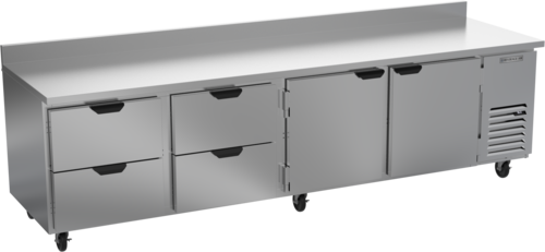 Beverage Air WTRD119AHC-4 119" 4 Drawer 2 Door Worktop Refrigerator | 40.12 Cu. Ft.