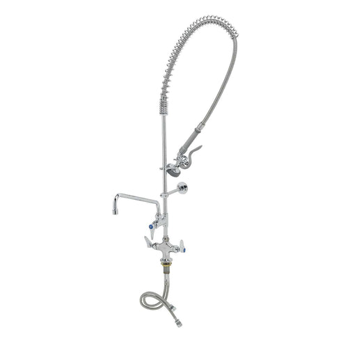 T&S Brass B-0113-ADF12-B EasyInstall Single Hole Deck Mount Pre-Rinse Faucet w/ 12" Nozzle