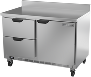 Beverage Air WTFD48AHC-2-FIP 48" 2 Drawer 1 Door Worktop Freezer w/ 4" Foamed-In Backsplash | 11.04 Cu. Ft.