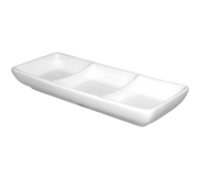 International Tableware FA3-99 8-3/4" x 4-1/4" Compartment Plate | Case of 24