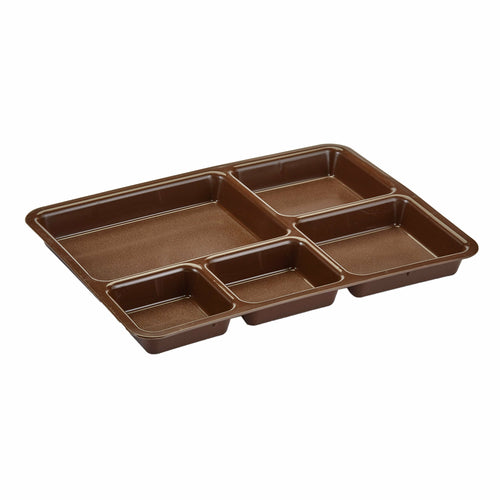 Cambro 1411CP Tray-on-Tray 5 Compartment Meal Delivery Tray | 14” x 11”