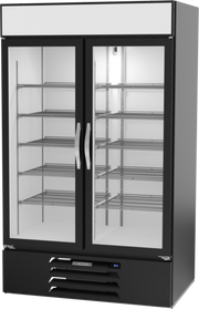 Beverage Air MMR44HC-1-B-WINE MarketMax 47" Black 2-Glass Door Wine Refrigerator | 40.2 Cu. Ft.