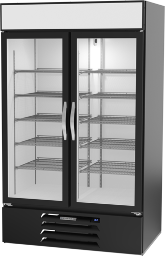 Beverage Air MMR44HC-1-B-WINE MarketMax 47" Black 2-Glass Door Wine Refrigerator | 40.2 Cu. Ft.