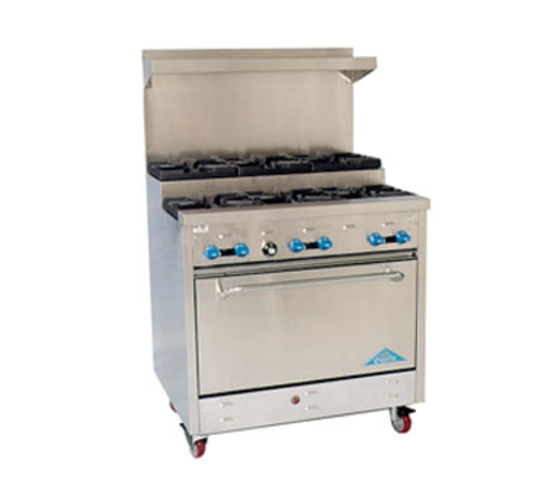 Comstock-Castle FSU330 36" Gas 6-Burner Step-Up Range w/ 31.5" Oven | 174,000 BTU