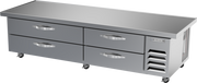 Beverage Air WTRCS84HC-89 89" 4 Drawer Worktop Chef Base Refrigerator | 17.46 Cu. Ft.