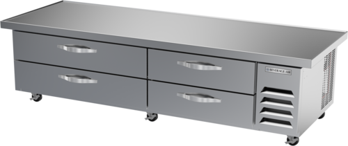 Beverage Air WTRCS84HC-89 89" 4 Drawer Worktop Chef Base Refrigerator | 17.46 Cu. Ft.