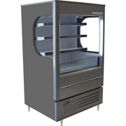 Beverage Air VMHC-7-1-G 35.5" Gray Vertical Open Air Merchandiser w/ Night Curtain | 8 Cu. Ft.