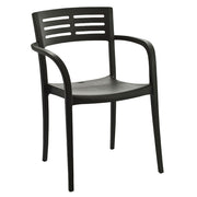 Grosfillex US336017 Vogue Stacking Outdoor Armchair | Black