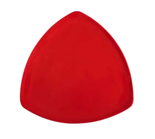 G.E.T. TP-12-RSP Red Sensation Red 12" Triangle Melamine Plate | Case of 12