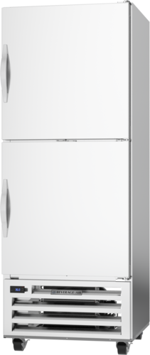 Beverage Air RI18HC-HS 28" 2-Solid Half Door Reach-In Refrigerator | 16.85 Cu. Ft.