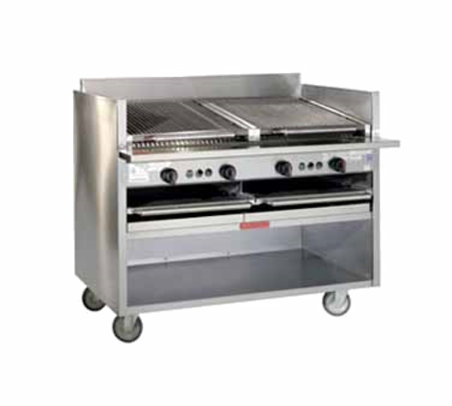 Magikitch'n FM-SMB-660 60" Lava Rock Gas Charbroiler | 195,000 BTU