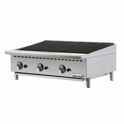 Winco NGCB-36R 36" Countertop Gas Charbroiler | 105,000 BTU