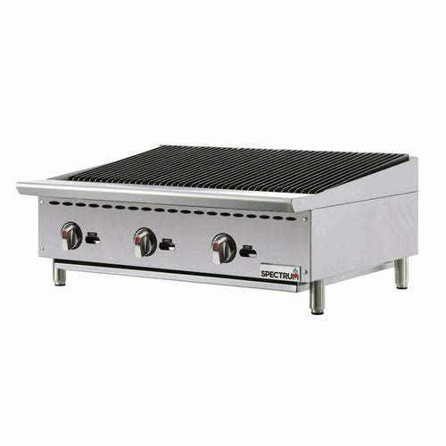 Winco NGCB-36R 36" Countertop Gas Charbroiler | 105,000 BTU
