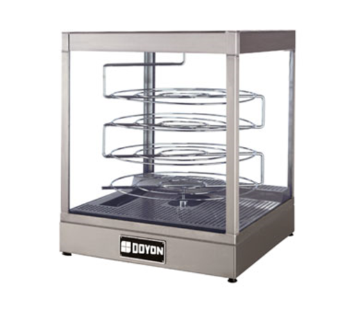 Doyon DRPR4S Revolving 4-Shelf Countertop Heated Display Case | 120V