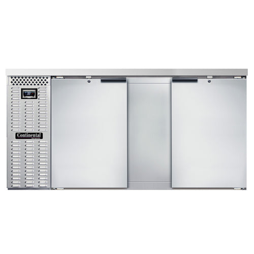Continental BB69N 69" 2-Door Black Back Bar Cooler