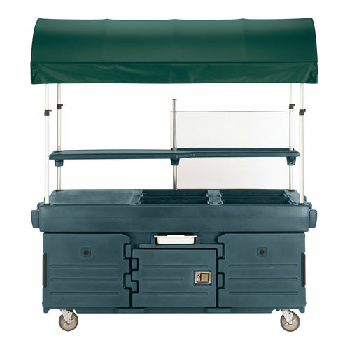 Cambro KVC854C CamKiosk 4 Full Sized Well Merchandising Cart w/ Canopy | 85-1/8" x 33-1/2"