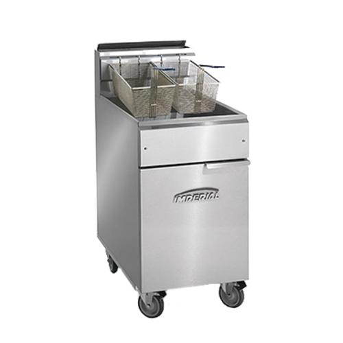 Imperial IFS-75-OP 75 Lbs. Gas Open Pot Floor Deep Fryer | 175,000 BTU