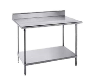 Advance Tabco KSS-245 Stainless Steel Work Table w/ 5" Splash & Adjustable Undershelf | 60" x 24"
