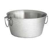 Tablecraft WBT14 Wave Collection 3 Gallon Round Beverage Tub