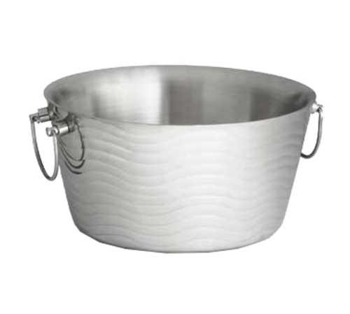 Tablecraft WBT14 Wave Collection 3 Gallon Round Beverage Tub