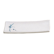 Thunder Group 1502BB Blue Bamboo 9 3/8" X 4 1/4" Rectangular Bbq Plate | Case of 12