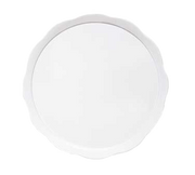 G.E.T. Bake & Brew 11-1/16" Scallop Edge White Melamine Display Tray | Model No. ML-114-W