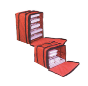 American Metalcraft PB1914 Nylon Pizza Delivery Bag w/ Rack | (6) 19" Pizzas