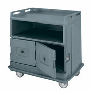 Cambro MDC24F Flat Top Insulated Beverage Service Cart | 2 Doors