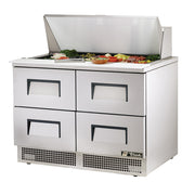 True Mfg. TFP-48-18M-D-4 Mega Top Sandwich / Salad Prep Table