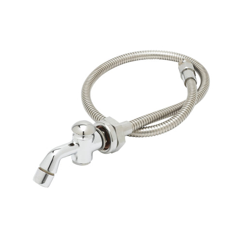 T&S Brass B-0101-BKF Push Button Pre-Rinse Spray Valve w/ 36" Flexible Stainless Steel Hose